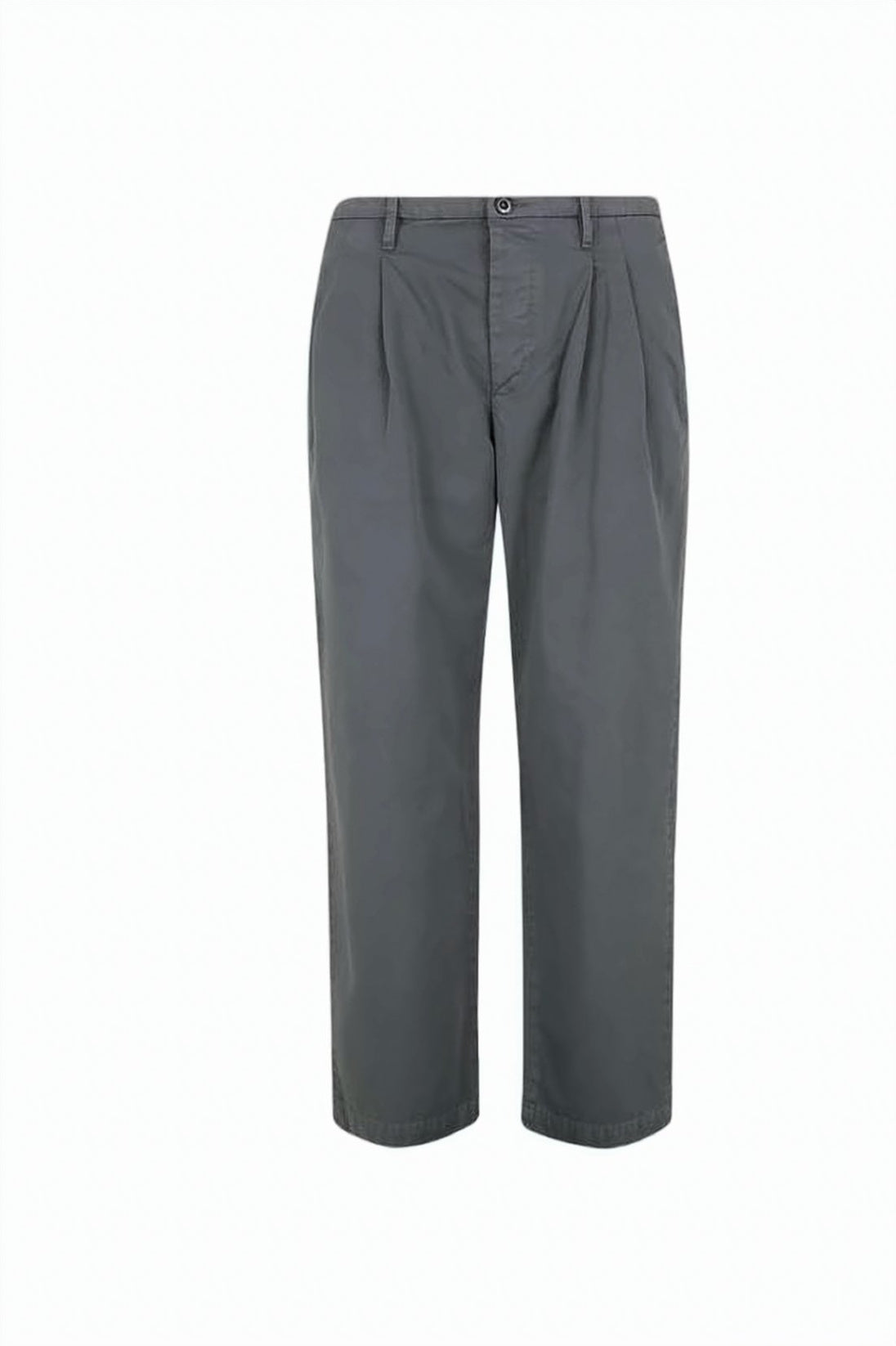 Cotton Gabardine Loose-Fit Pants