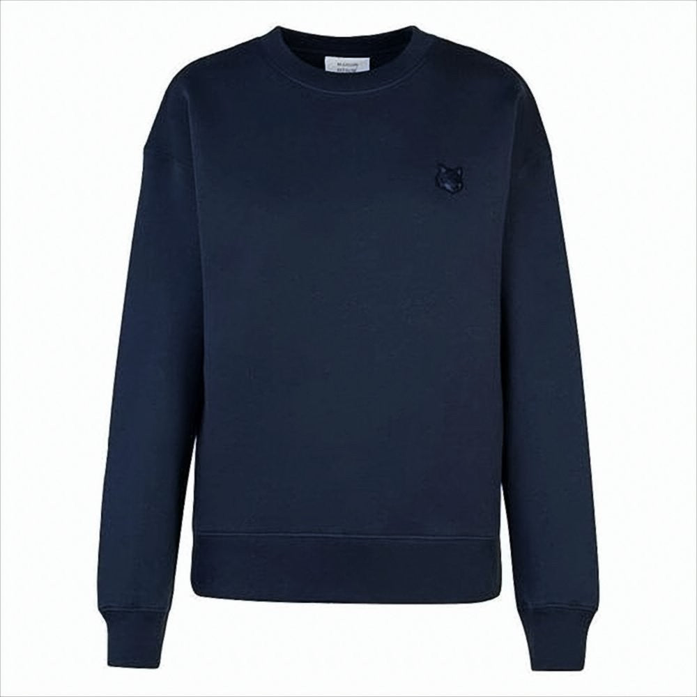 Long-Sleeve Cotton Top With Embroidered Fox Emblem