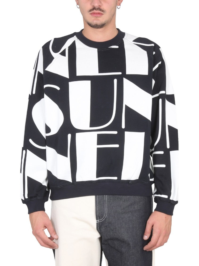 Oversized Graphic Print Crewneck Sweatshirt