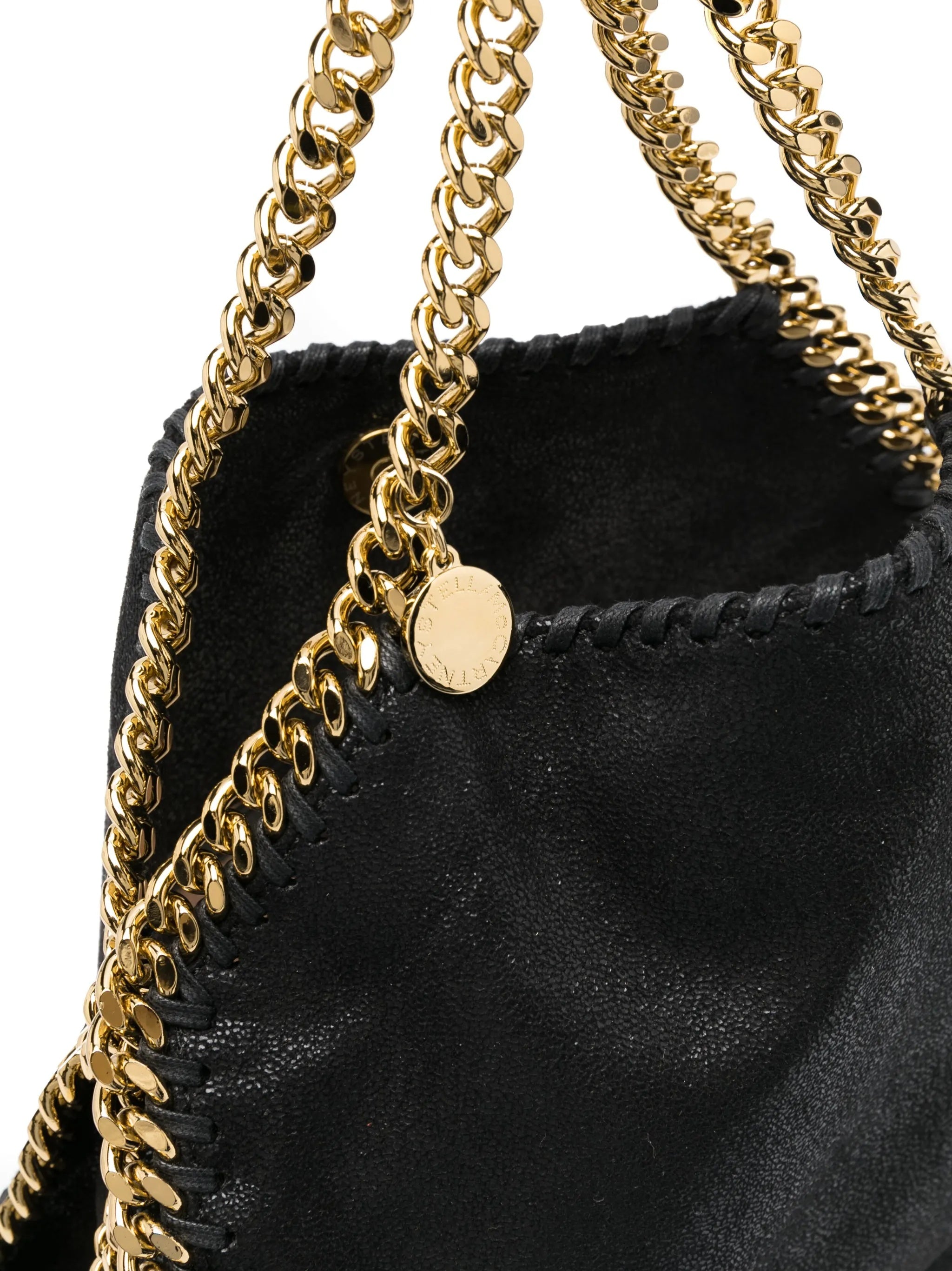 Black Falabella Mini Chain Trim Totes