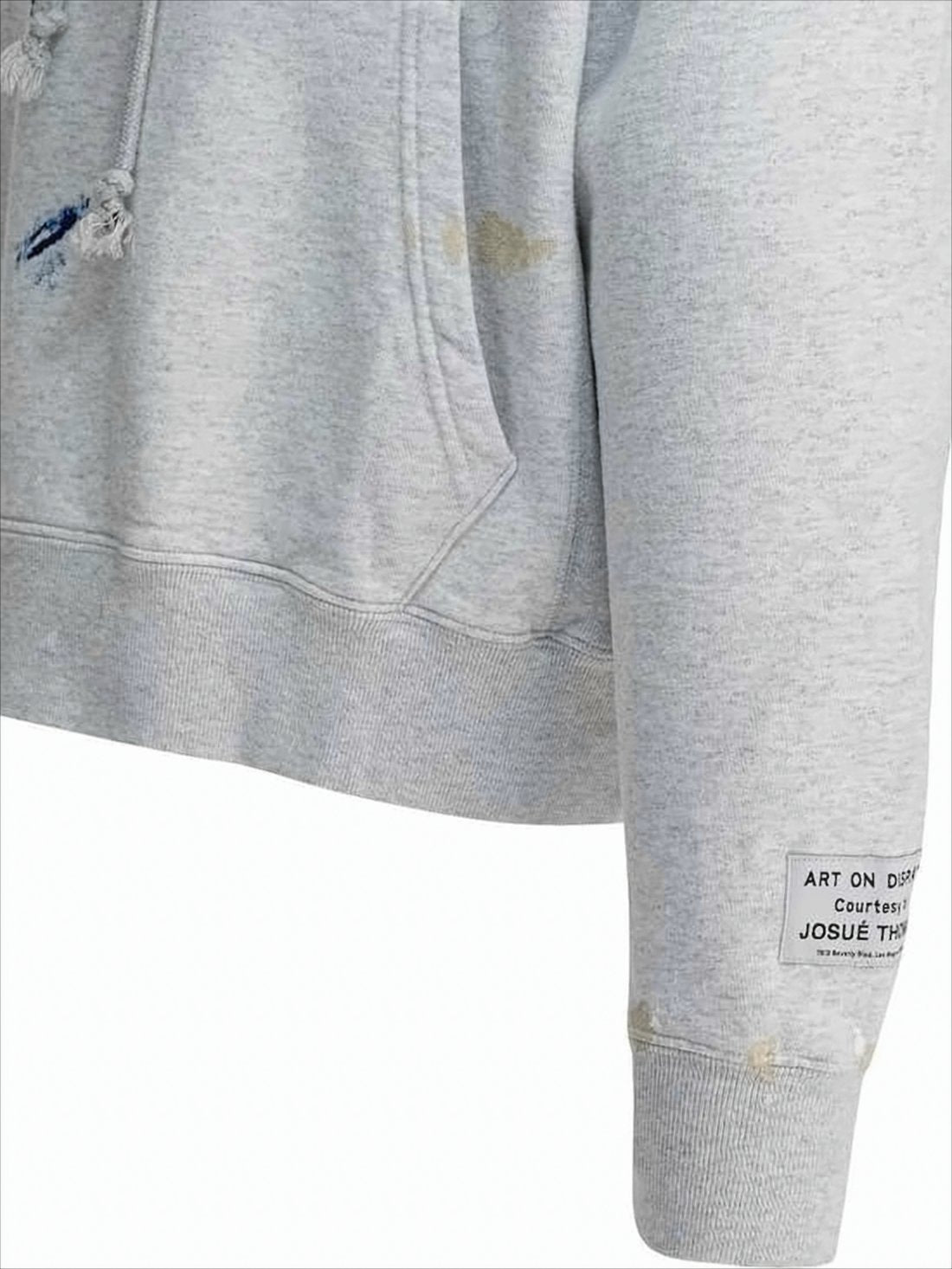 Light Grey Hoodie with Paint Splatter
