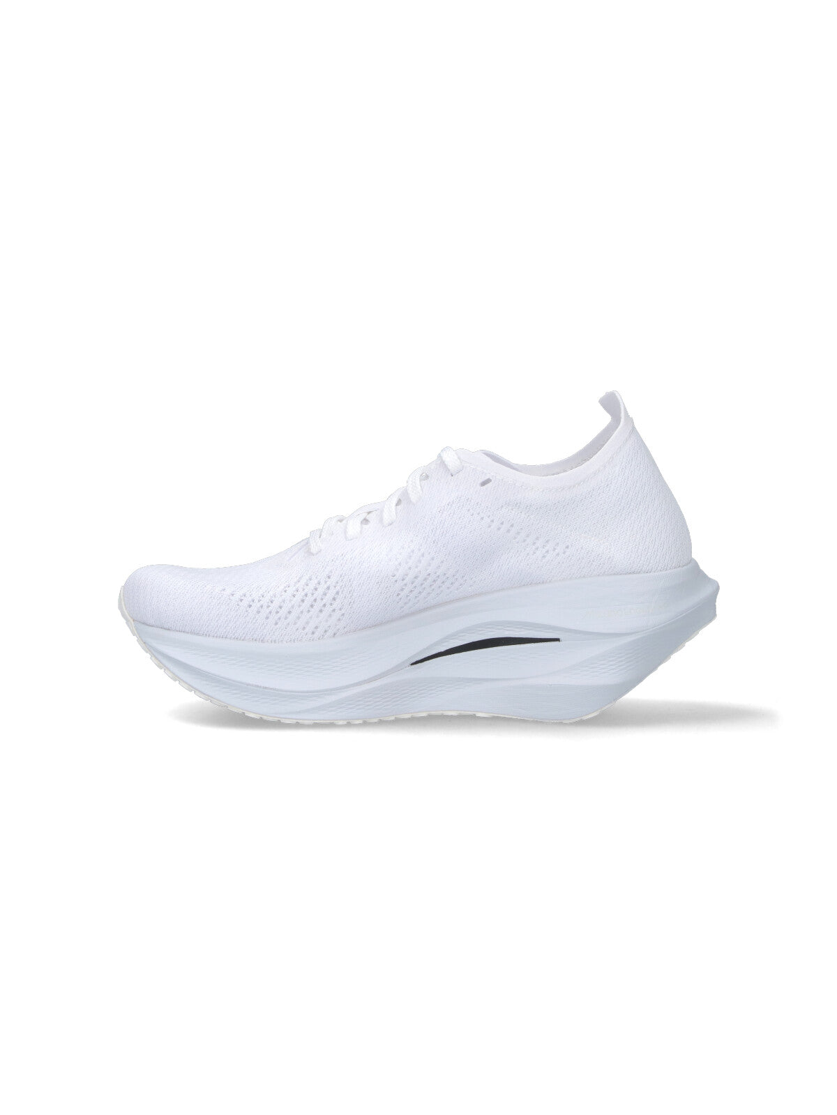 Tonal White Fabric Sneakers