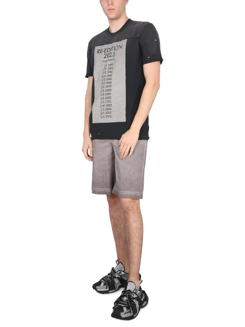 Bermuda Shorts With Logo Plaque