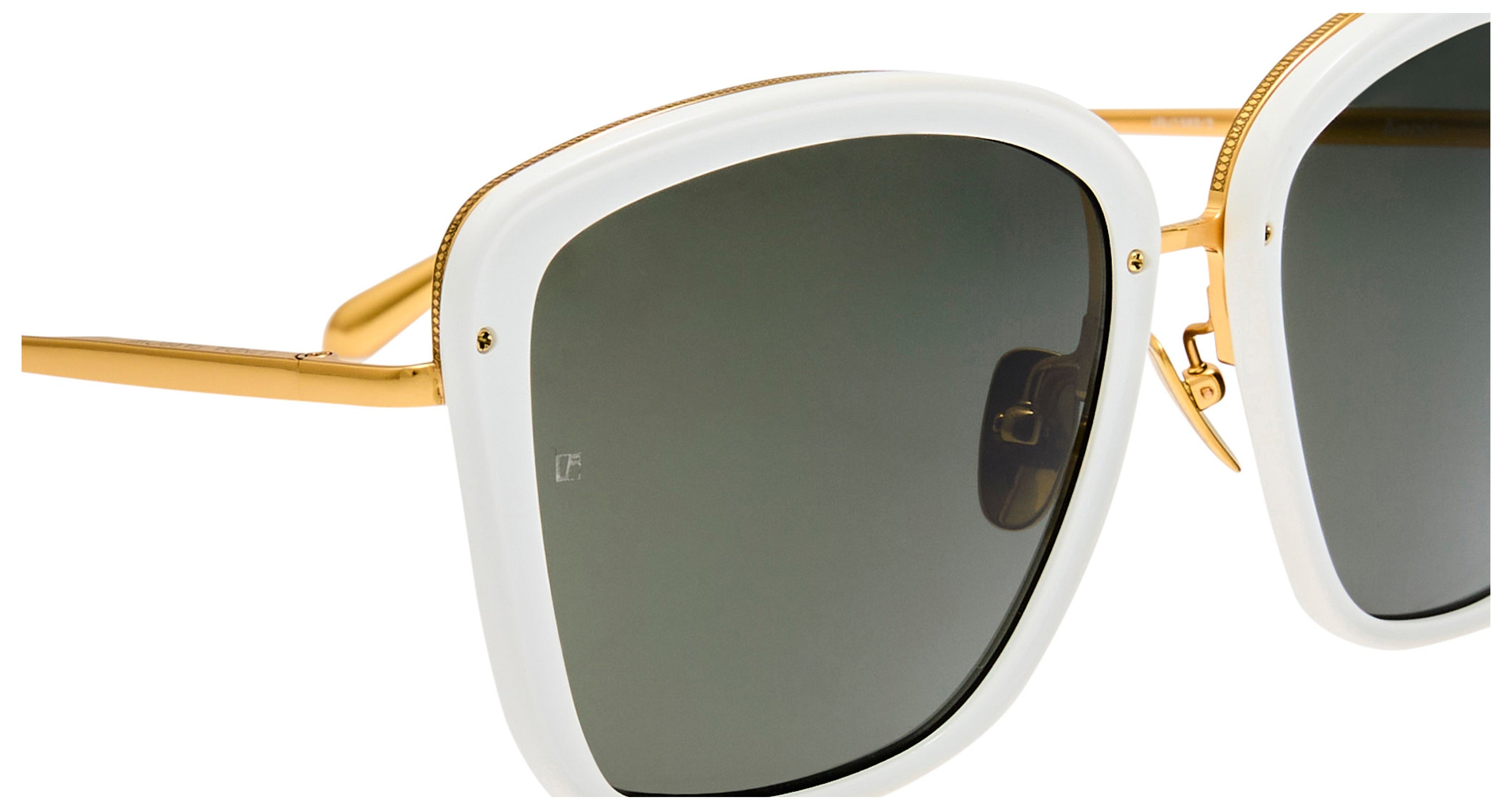 Lfl Bold Oversized Square Sunglasses with Gold-Toned Accents