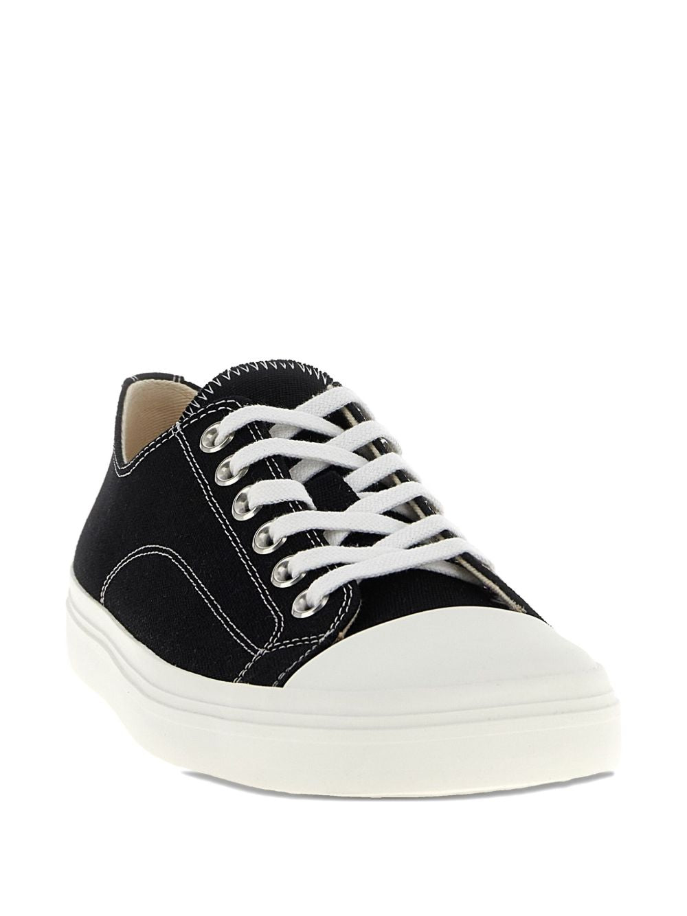 Low-Top Sneakers with Contrasting White Accents
