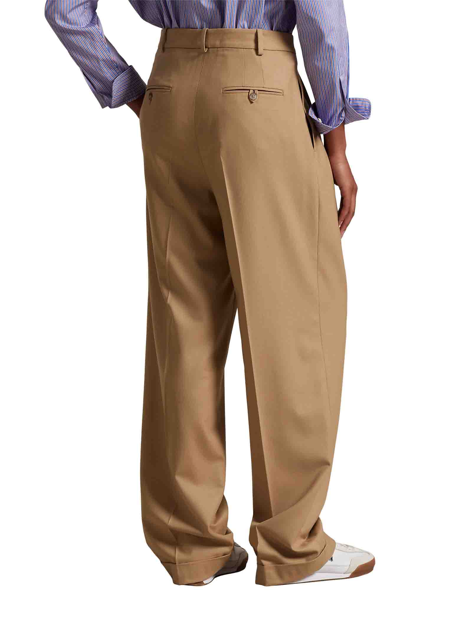 Wide-Leg Trousers With Two-Pleat Design