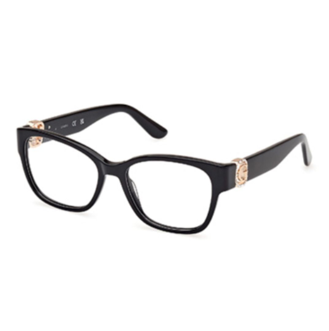 Gu50120 Rectangular Black Acetate Eyeglasses