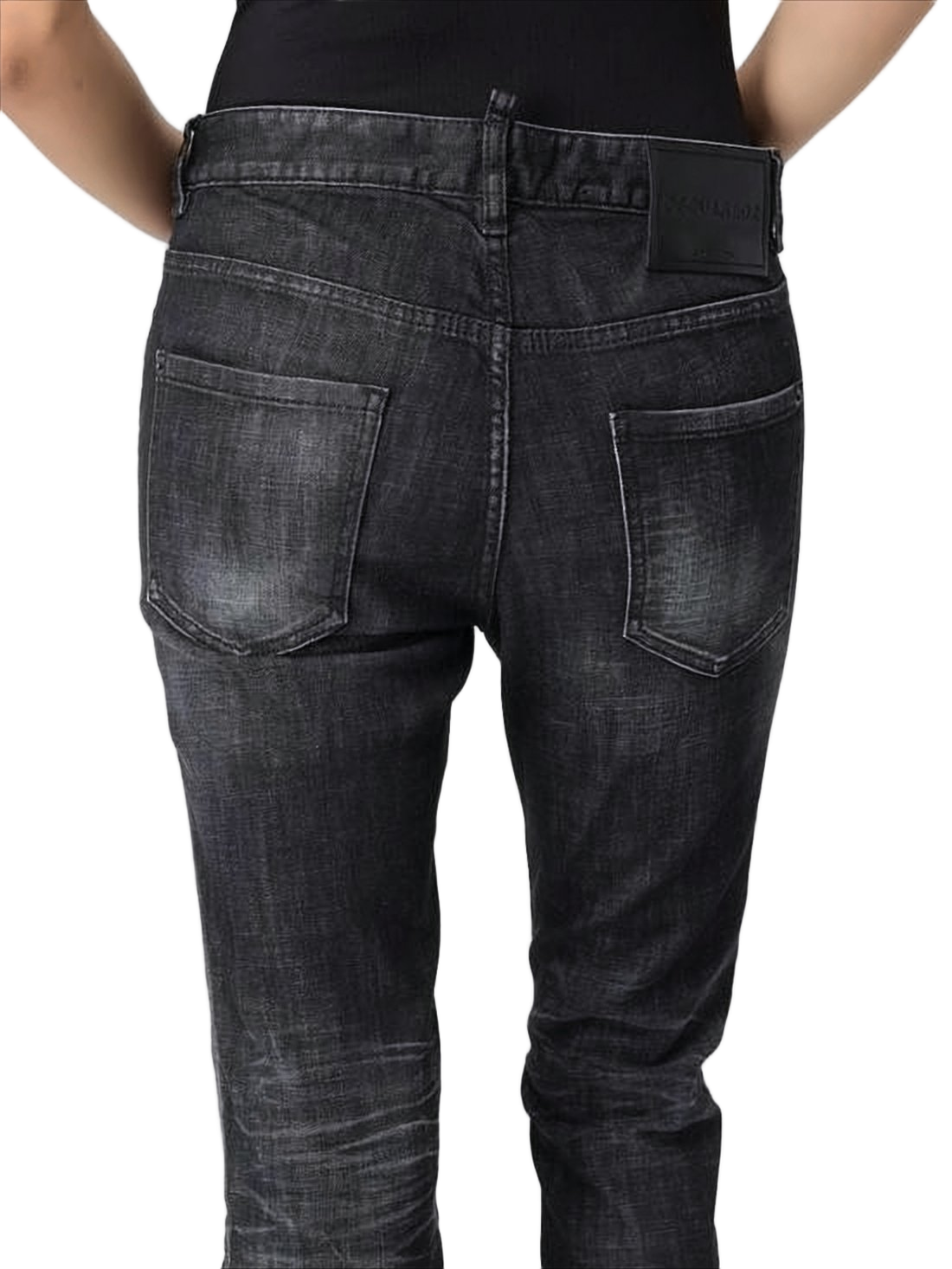 Slightly Tapered Black Denim Pants