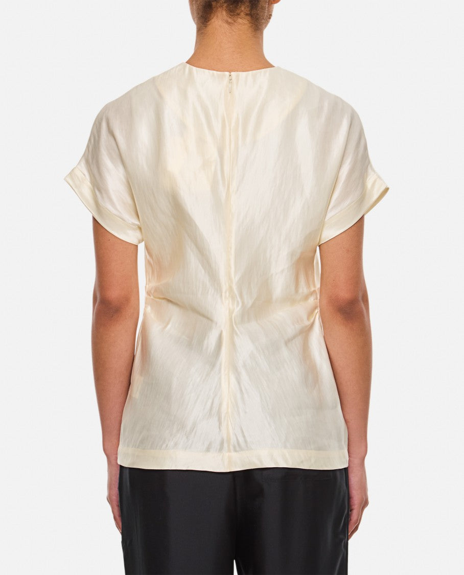 Fitted Short-Sleeved Blouse