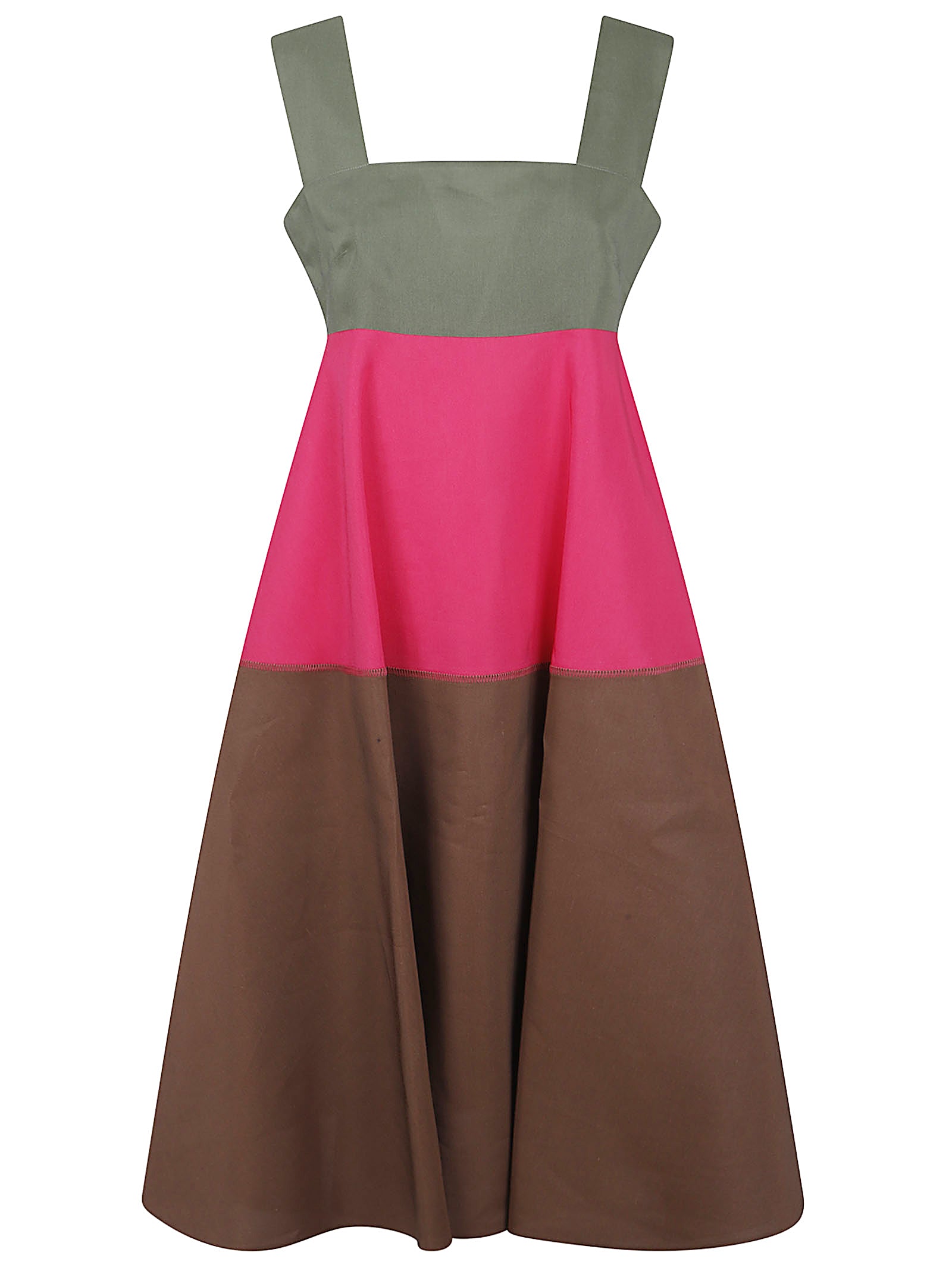 Tiered Midi Dress with Empire Waistline