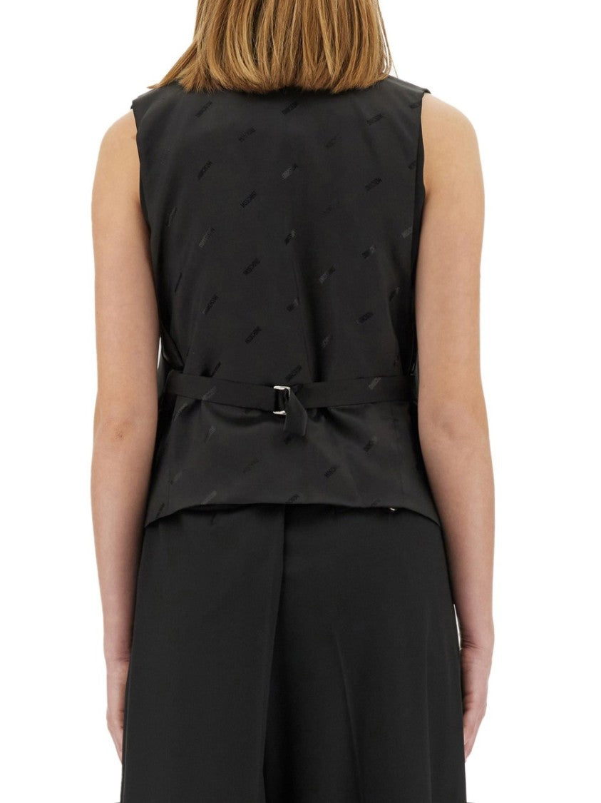 Black Virgin Wool Vest