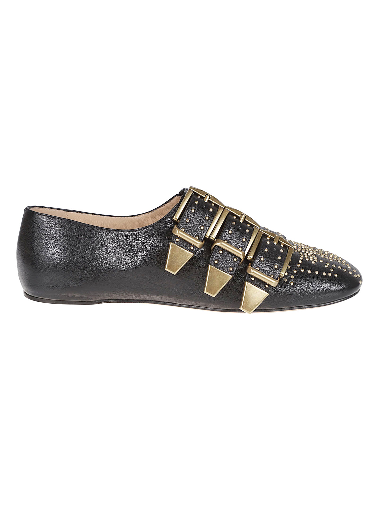 Decorative Buffalo Leather Flats