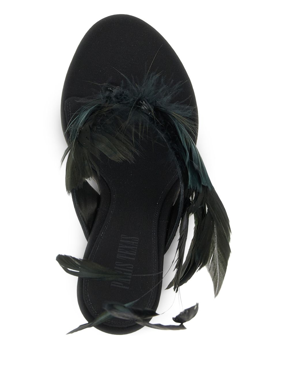 High-Heeled Sandals With Feathered Straps