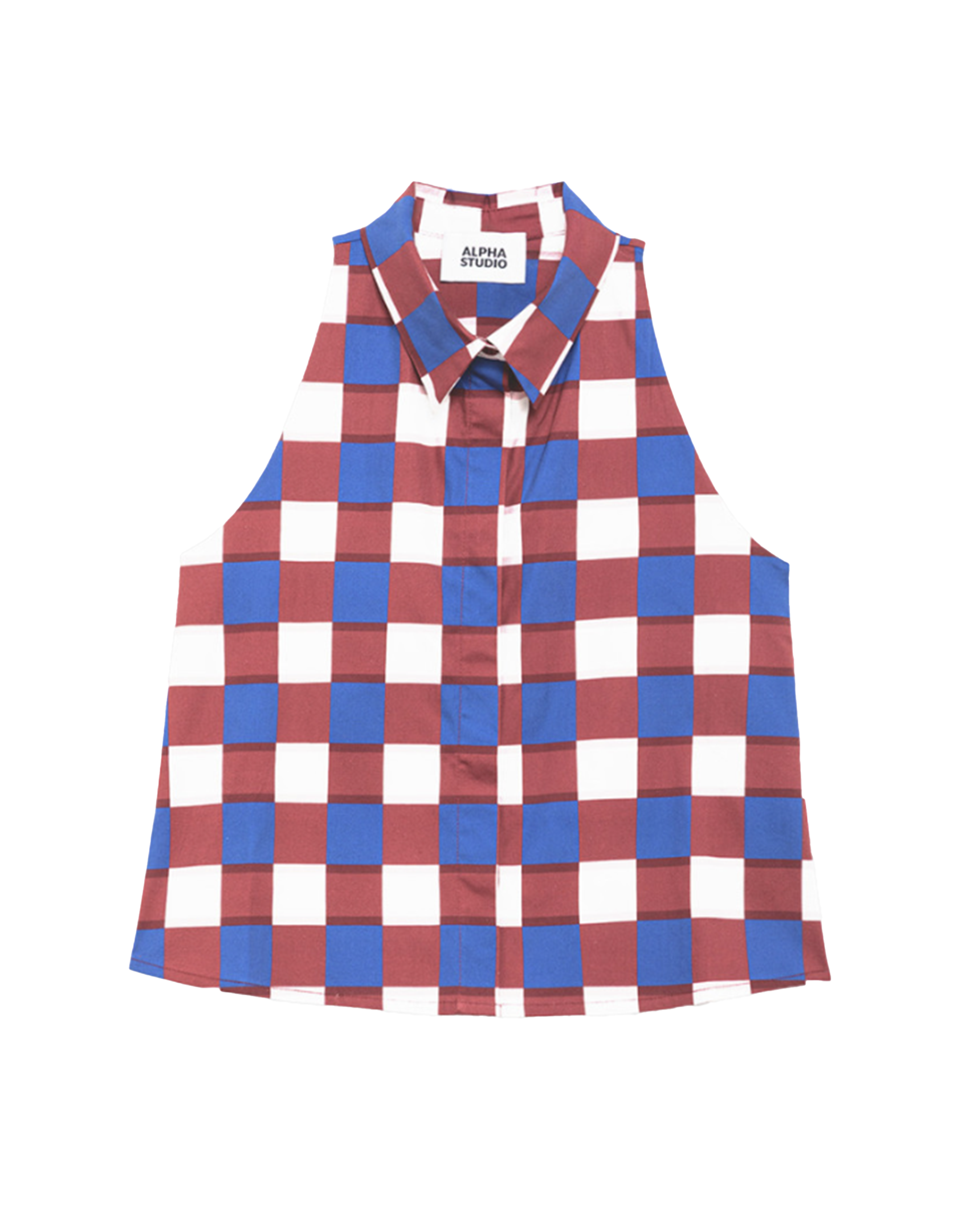 Check Poplin Top