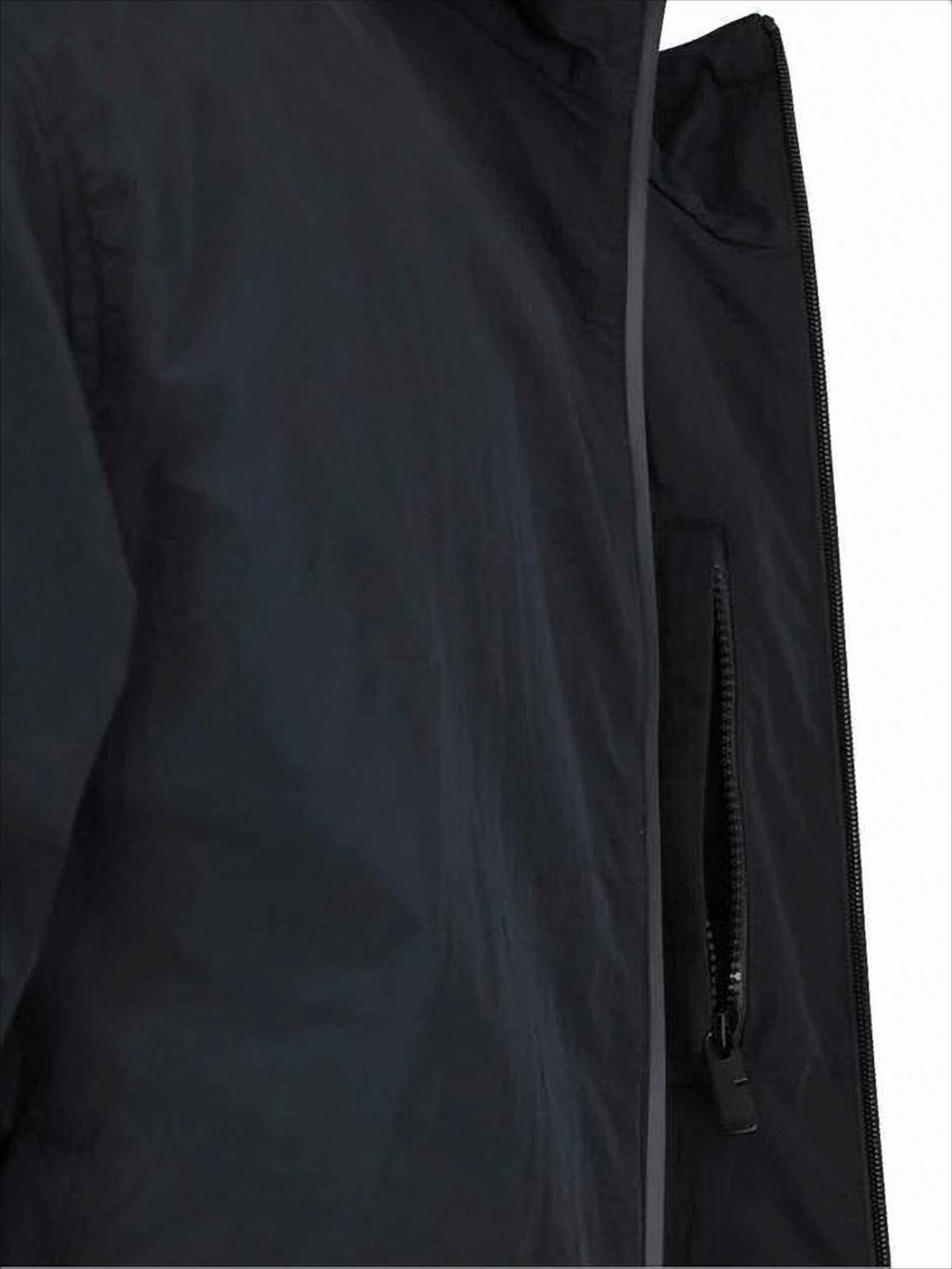Lightweight Nylon Jacket with Attached Hood