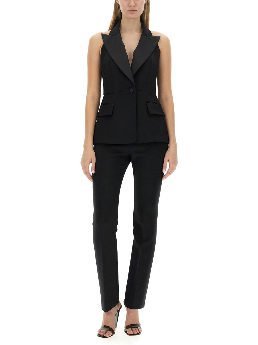 Slim-Fit Virgin Wool Vest with Minimalist Design