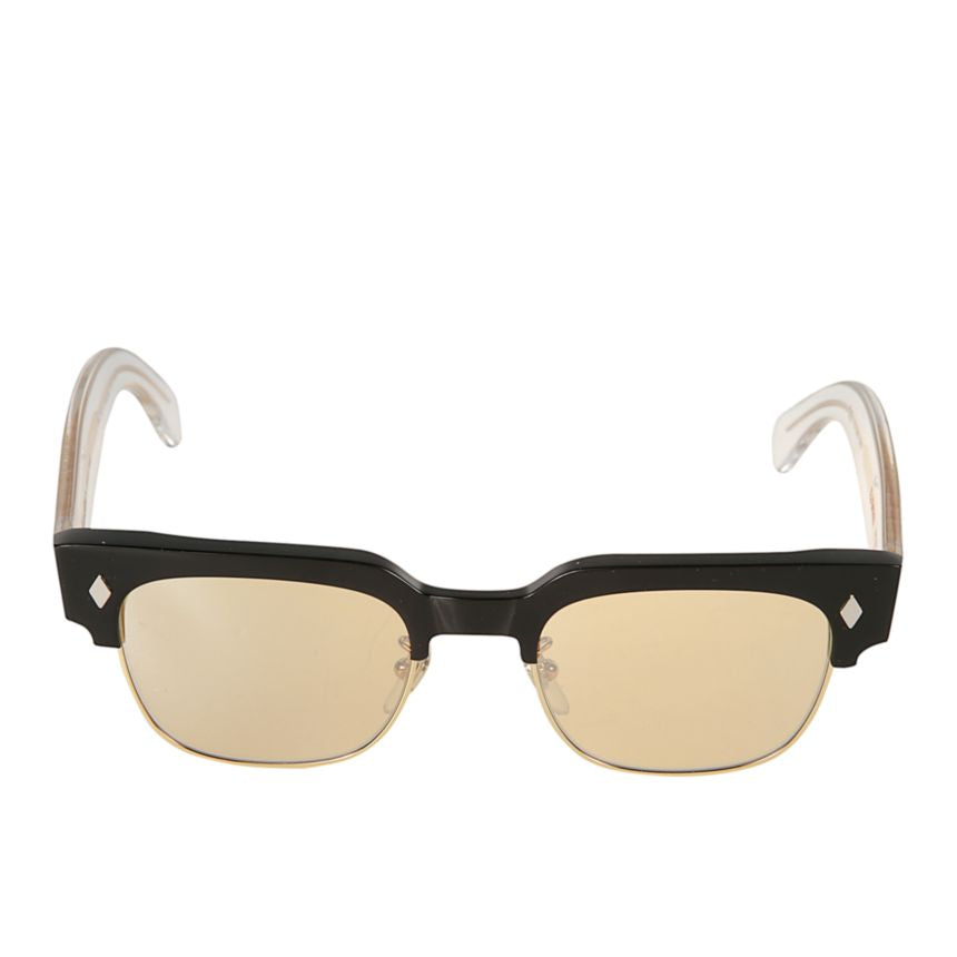 Tobako Cm Bold Black Sunglasses with Amber Tinted Lenses