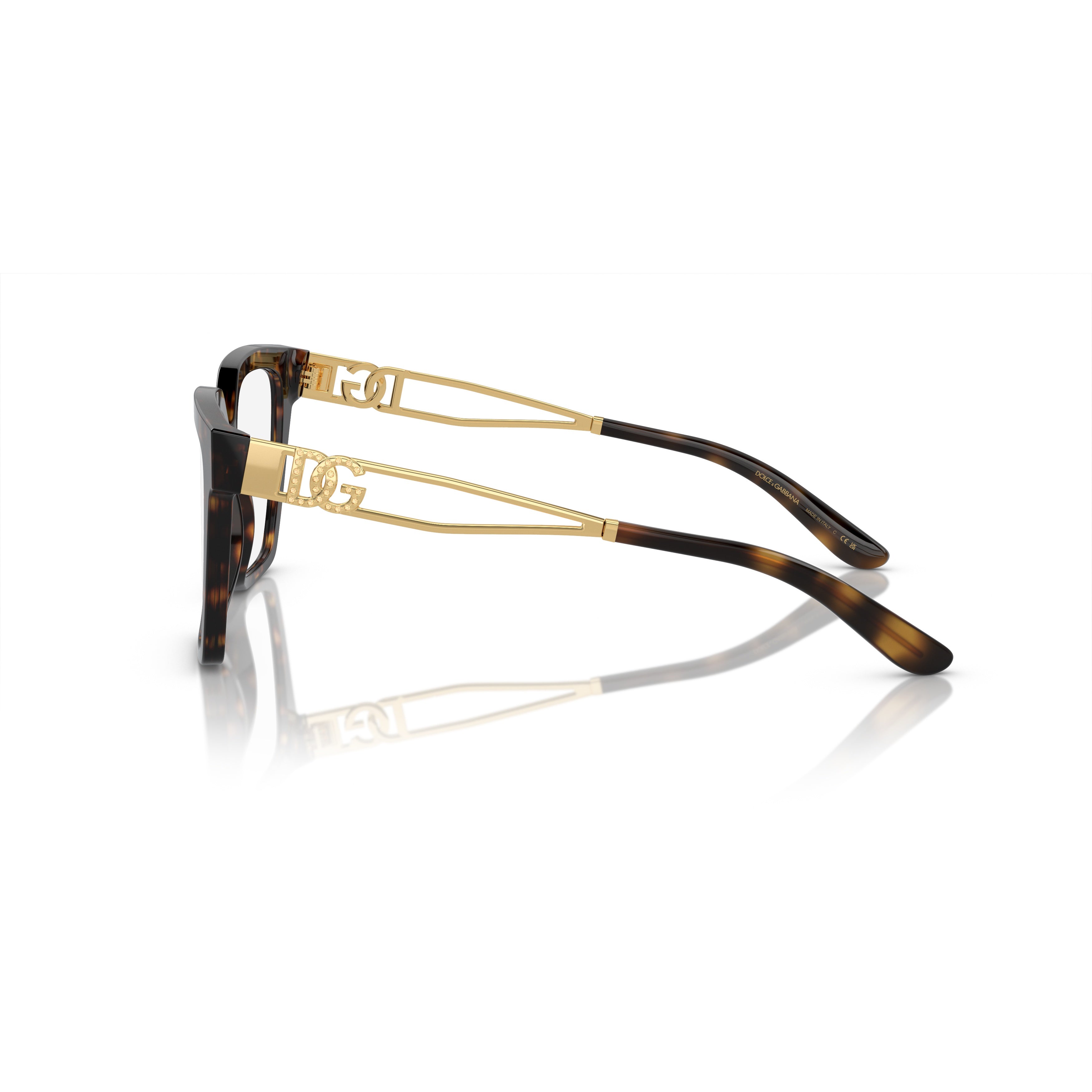 0dg3376b Oversized Square Frame Tortoiseshell Eyeglasses