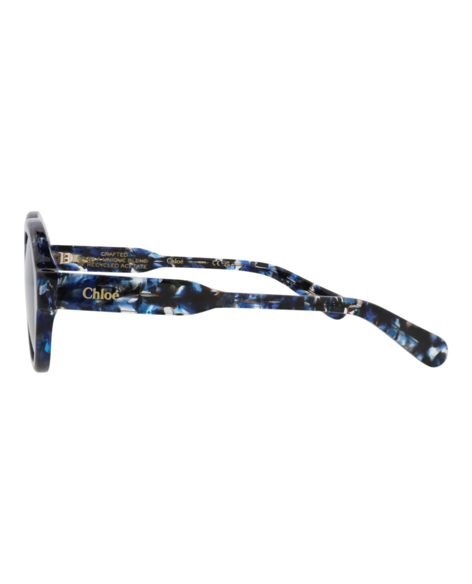 Round-Frame Recycled Acetate Sunglasses