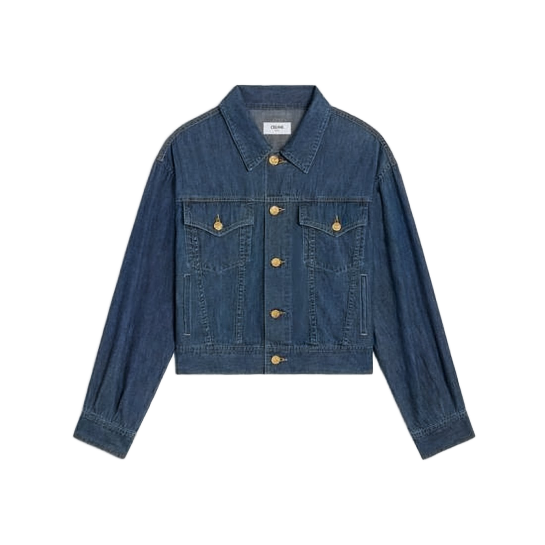 Cropped Denim Jacket with Structured Silhouette