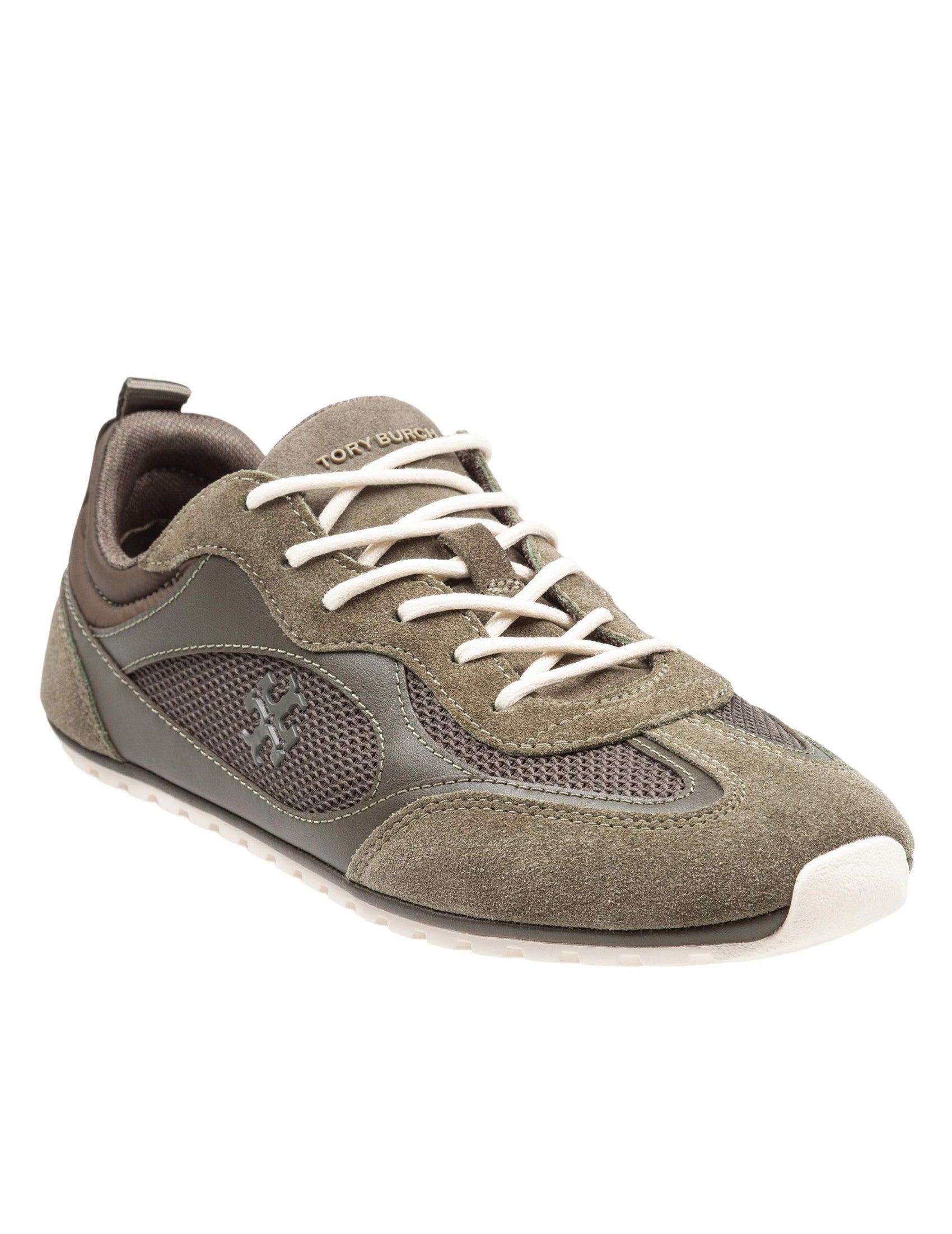 Field Sneakers In Olive Suede And Mesh