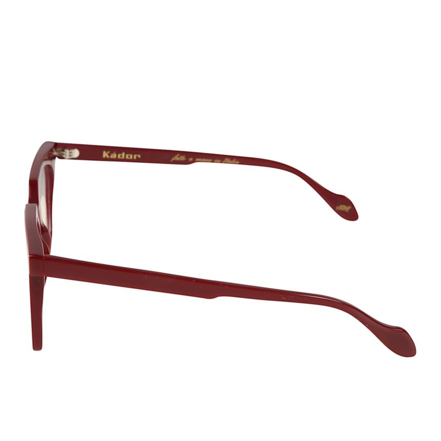 Maya Light Deep Red Square Frame Eyeglasses