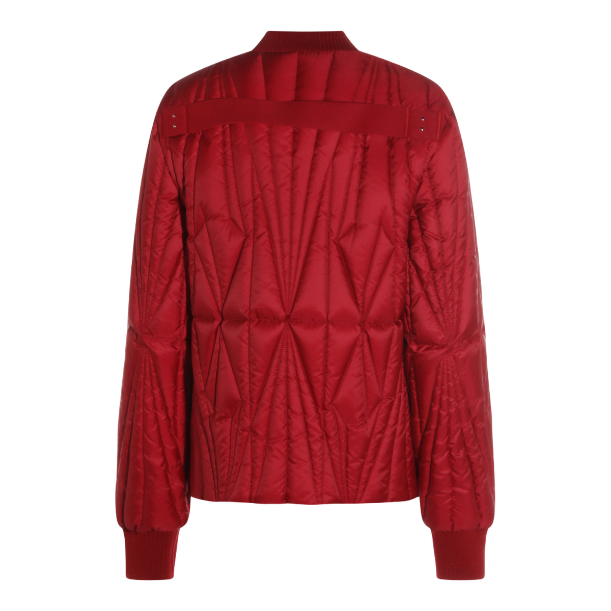 Quilted Red Bomber Jacket