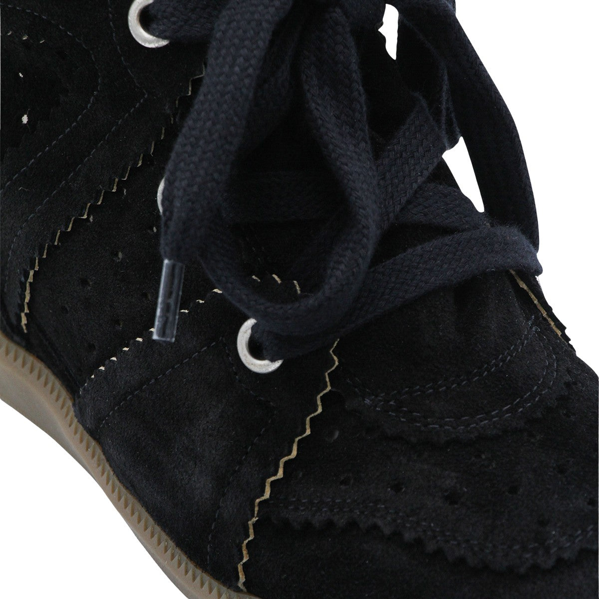 Sole Black Sneakers with Lace-Up Front