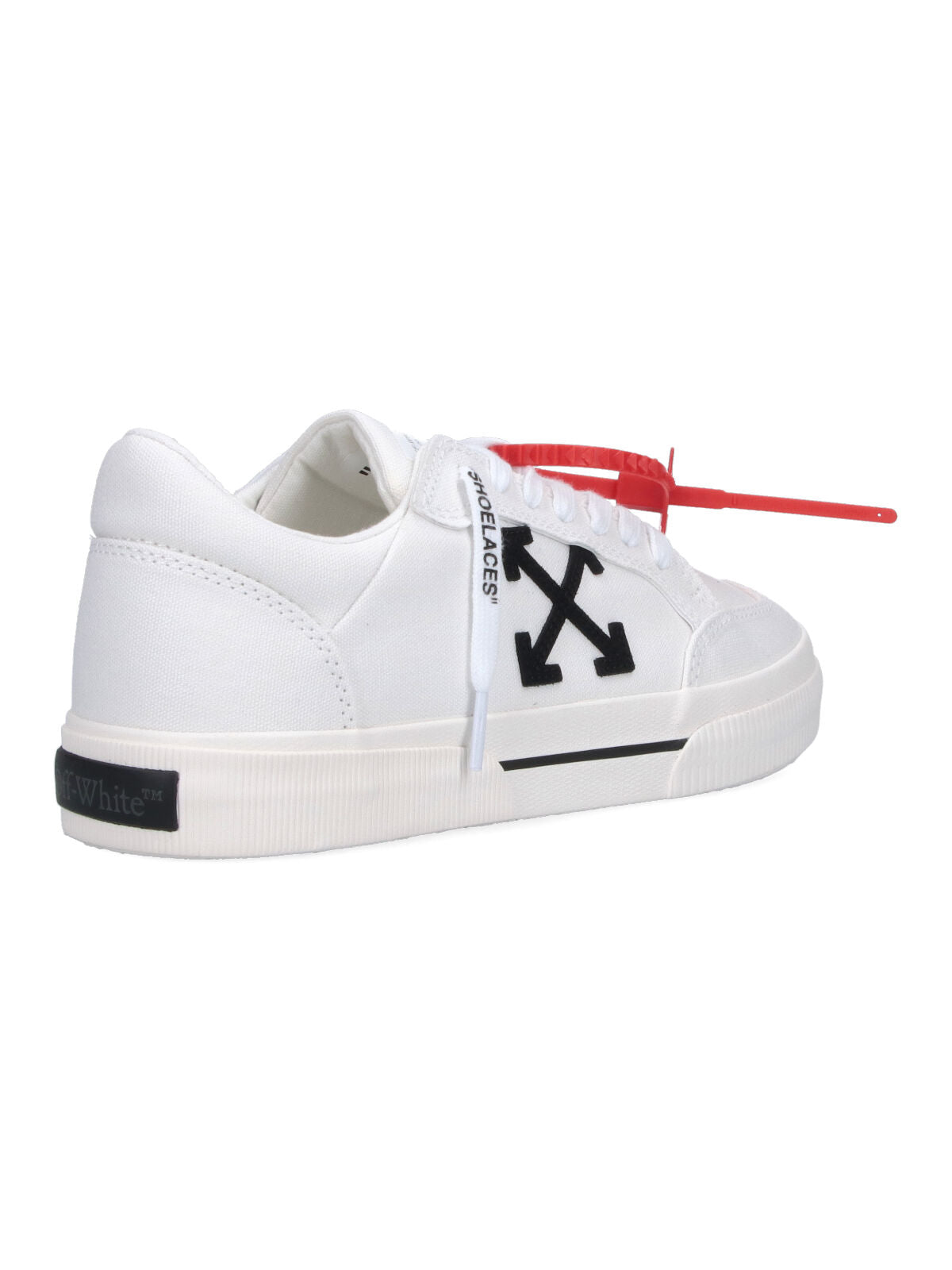 White Arrow Logo Leather Sneakers