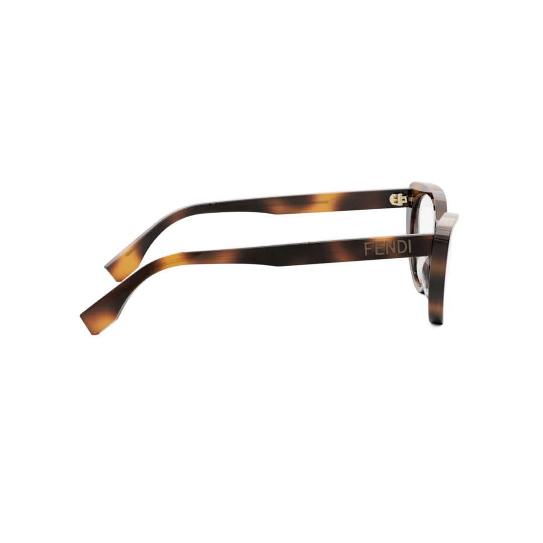 Fe50075i Cat-Eye Tortoiseshell Acetate Eyeglasses