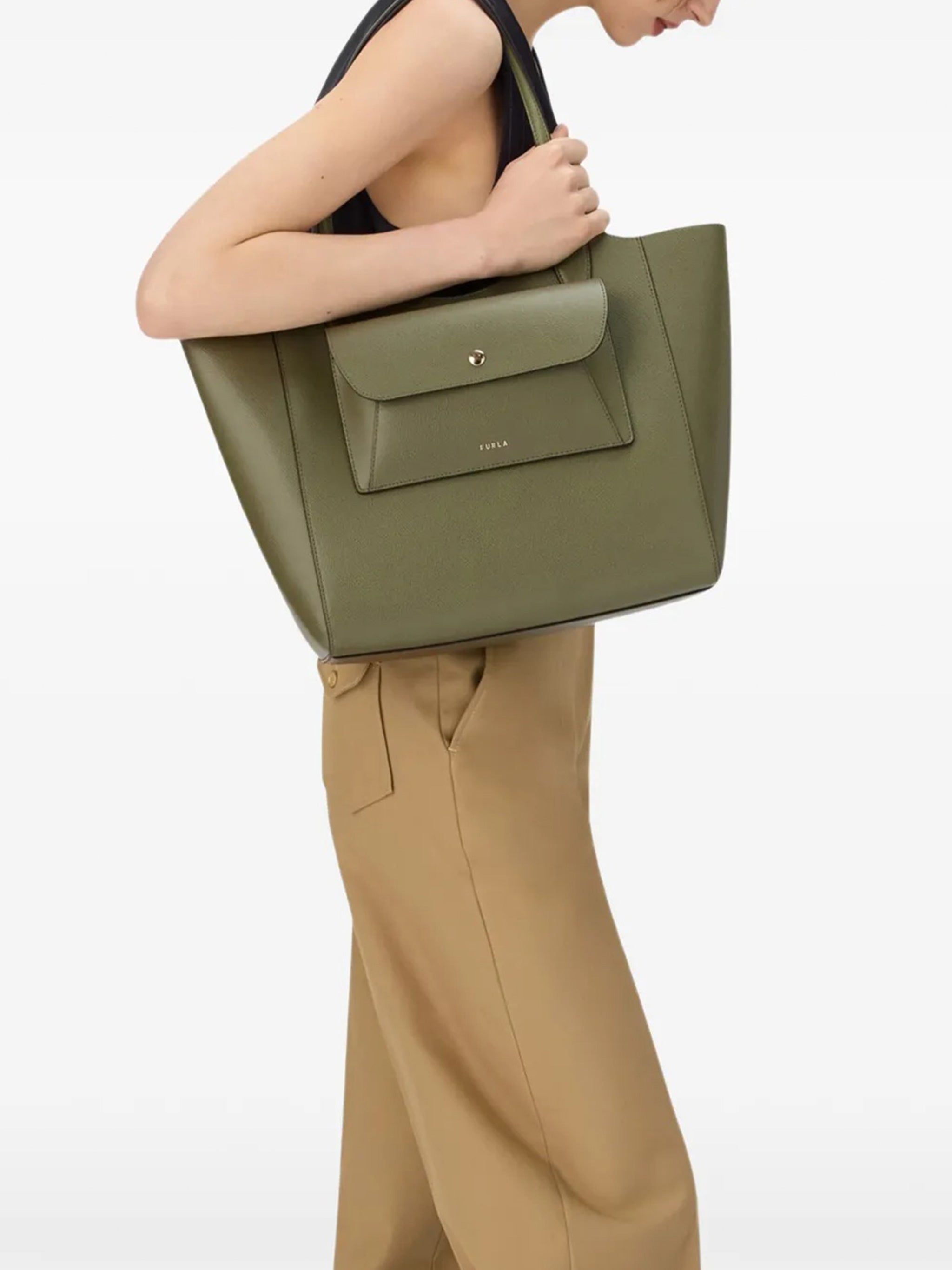 Lea M Tote Textured Leather Handbag