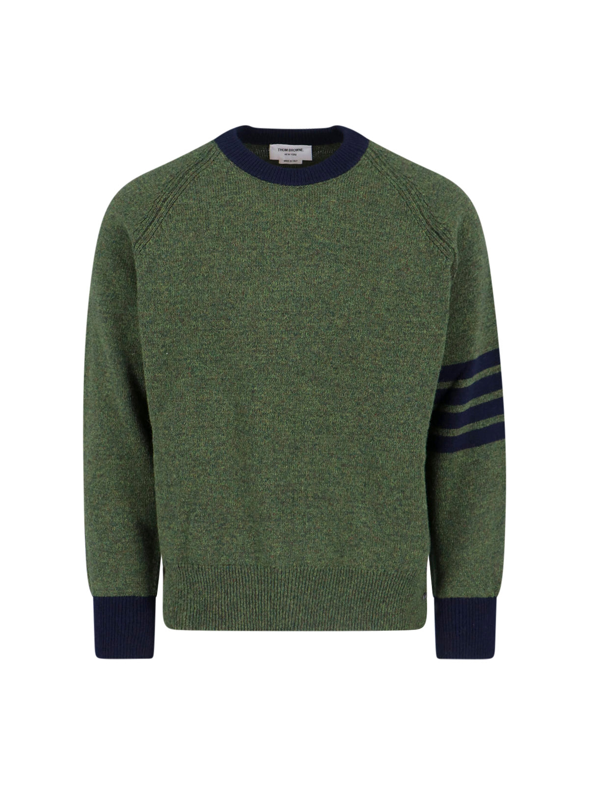 Green 4-Bar Wool Sweater