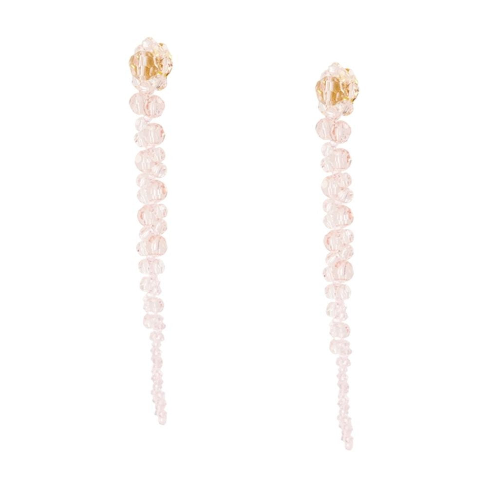 Drip Earrings - Crystal - Pink