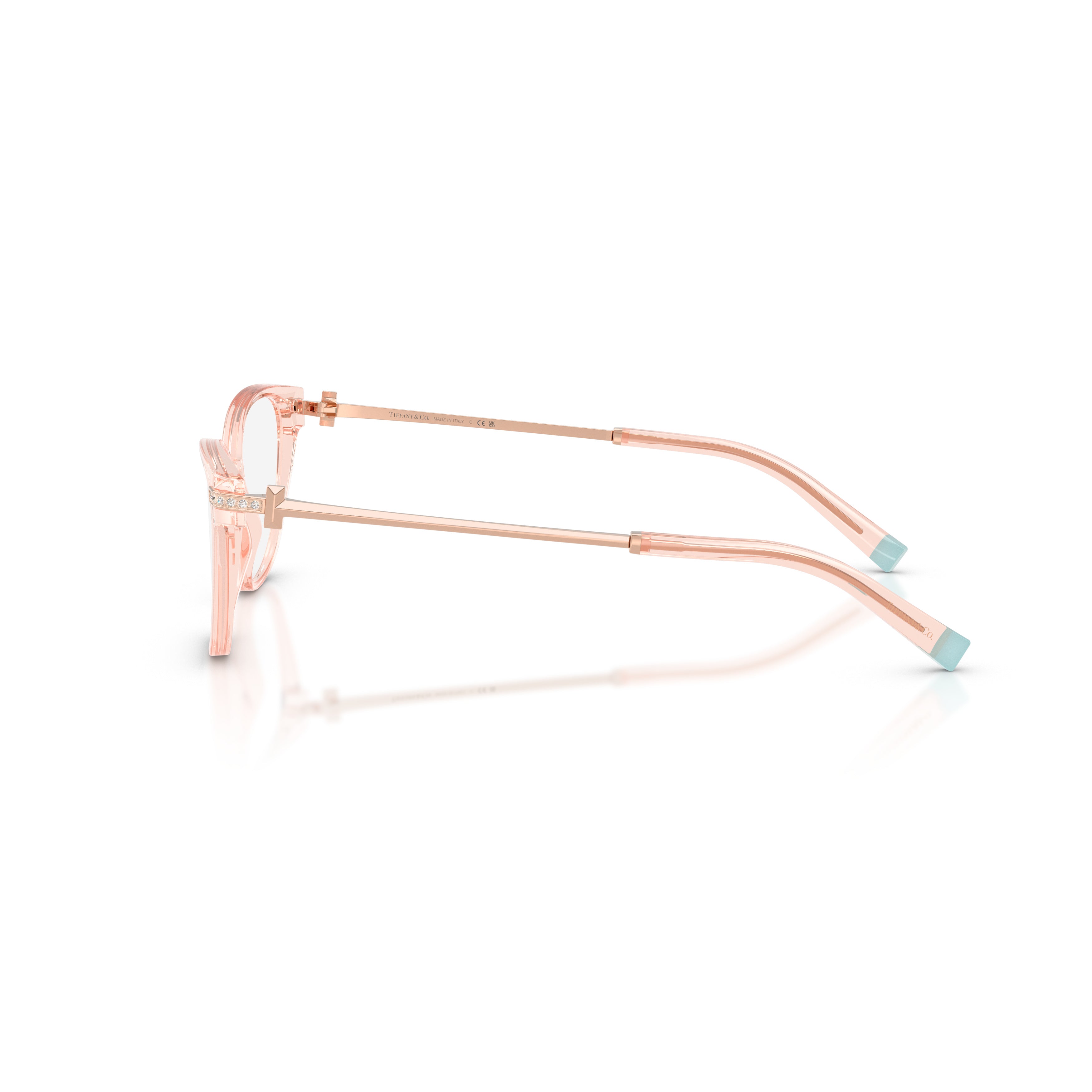 0tf2223b Translucent Light Pink Cat-Eye Eyeglasses