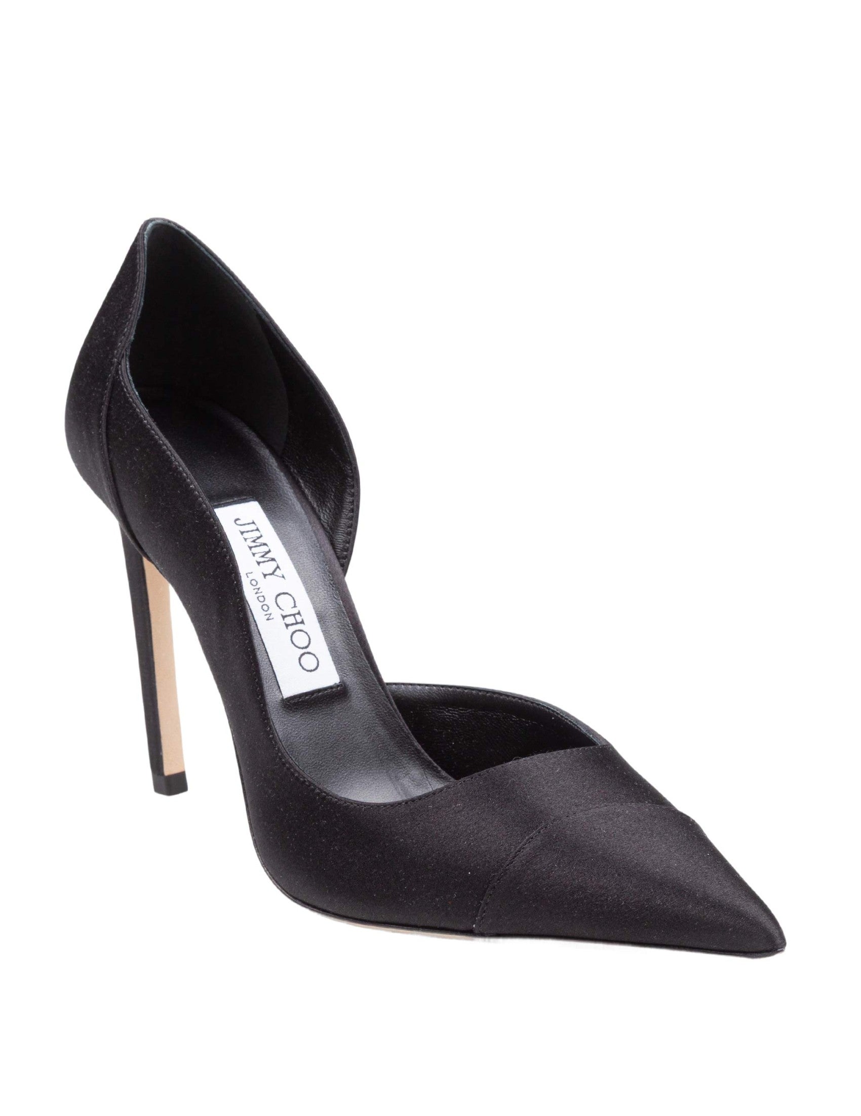Brigitte 100 Sta Satin Pump, Black