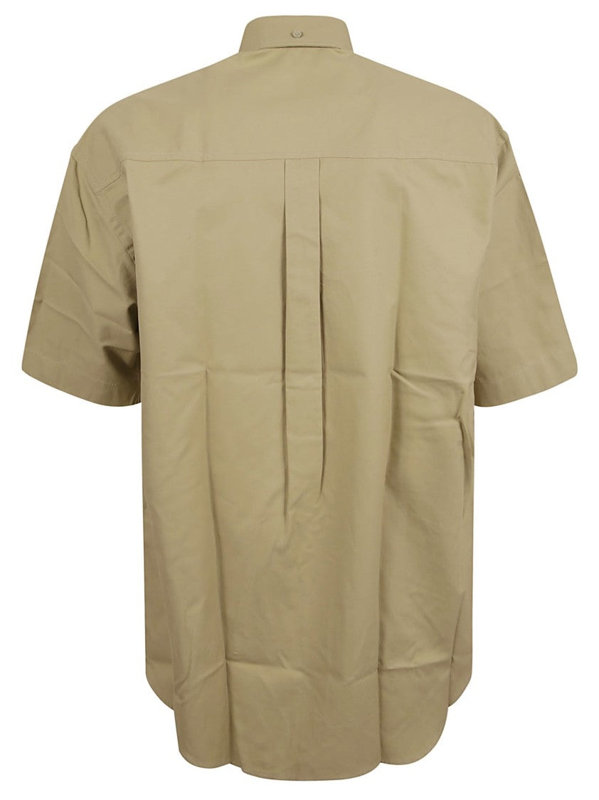 Short-Sleeved Button-Down Shirt With Embroidered Logo