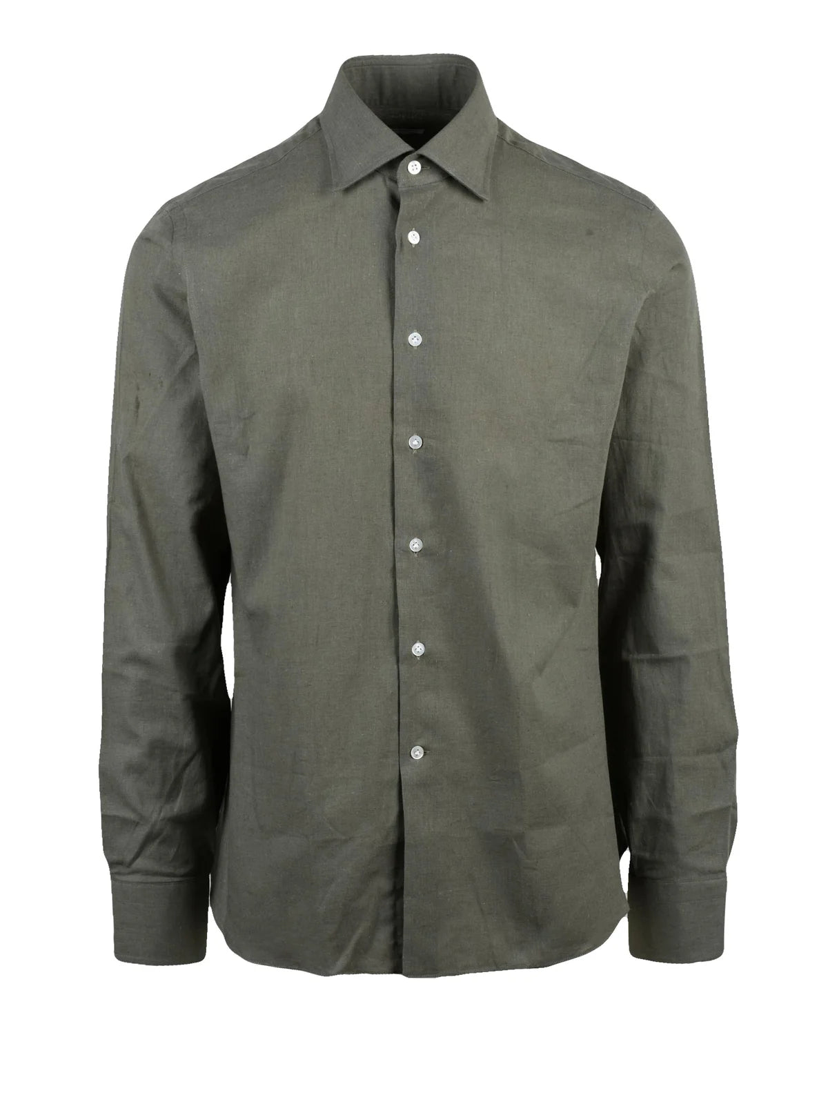 Green Cotton Linen Shirt