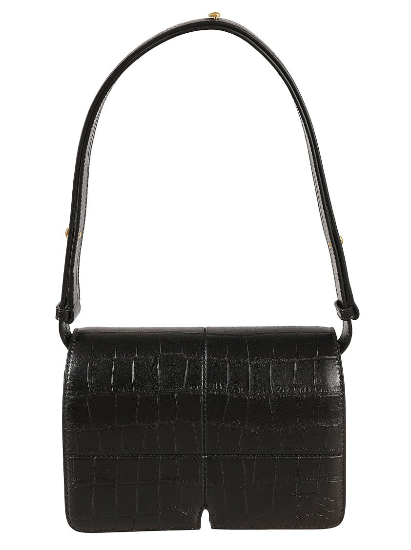 Textured Lamb Suede Shoulder Bag