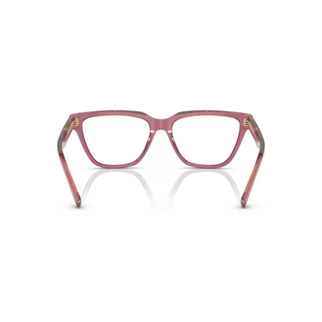 3208 Vista Oversized Square Frame Acetate Eyeglasses with Gold Accents