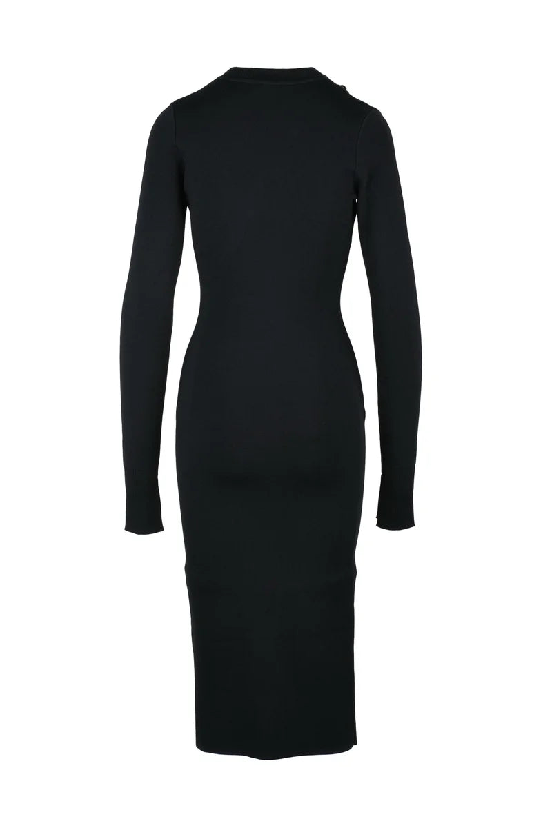 Long Knit Dress - Black
