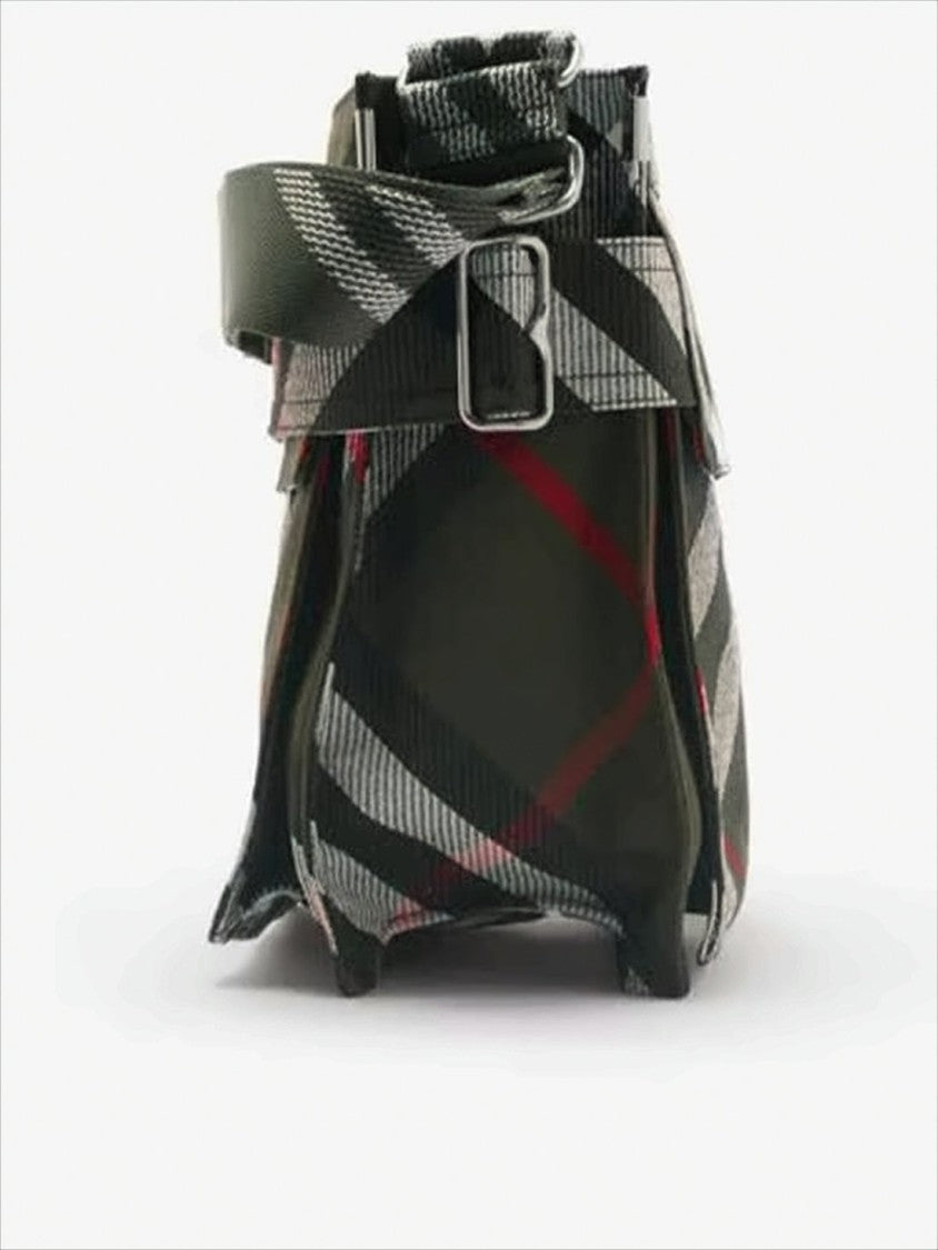 Rectangular Check Pattern Crossbody Bag