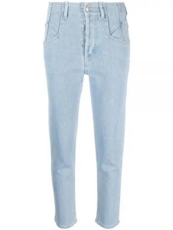 Light Wash Denim Pants with Classic Five-Pocket Design