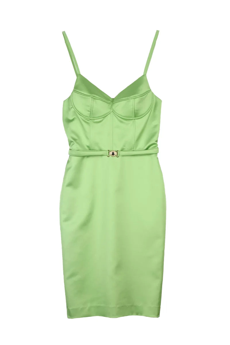 Stretch Sheath Dress - Green