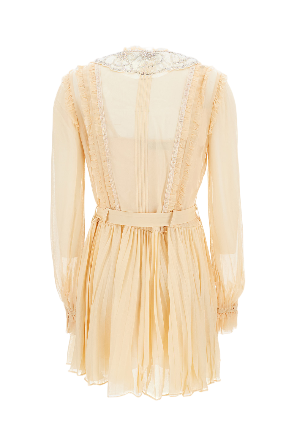 Pleated Georgette Mini Dress