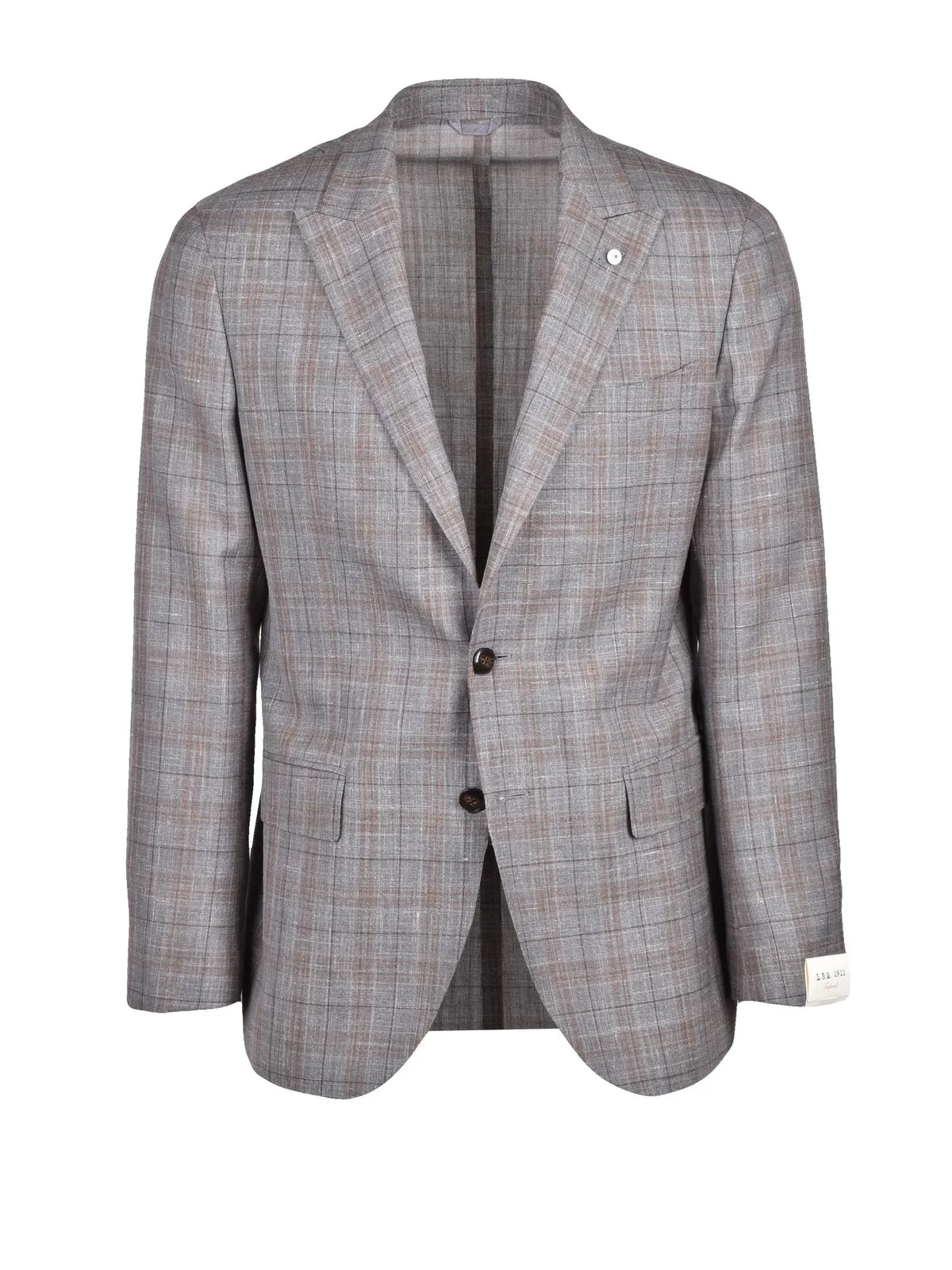 Jacket Wool Silk Linen - Grey/Brown