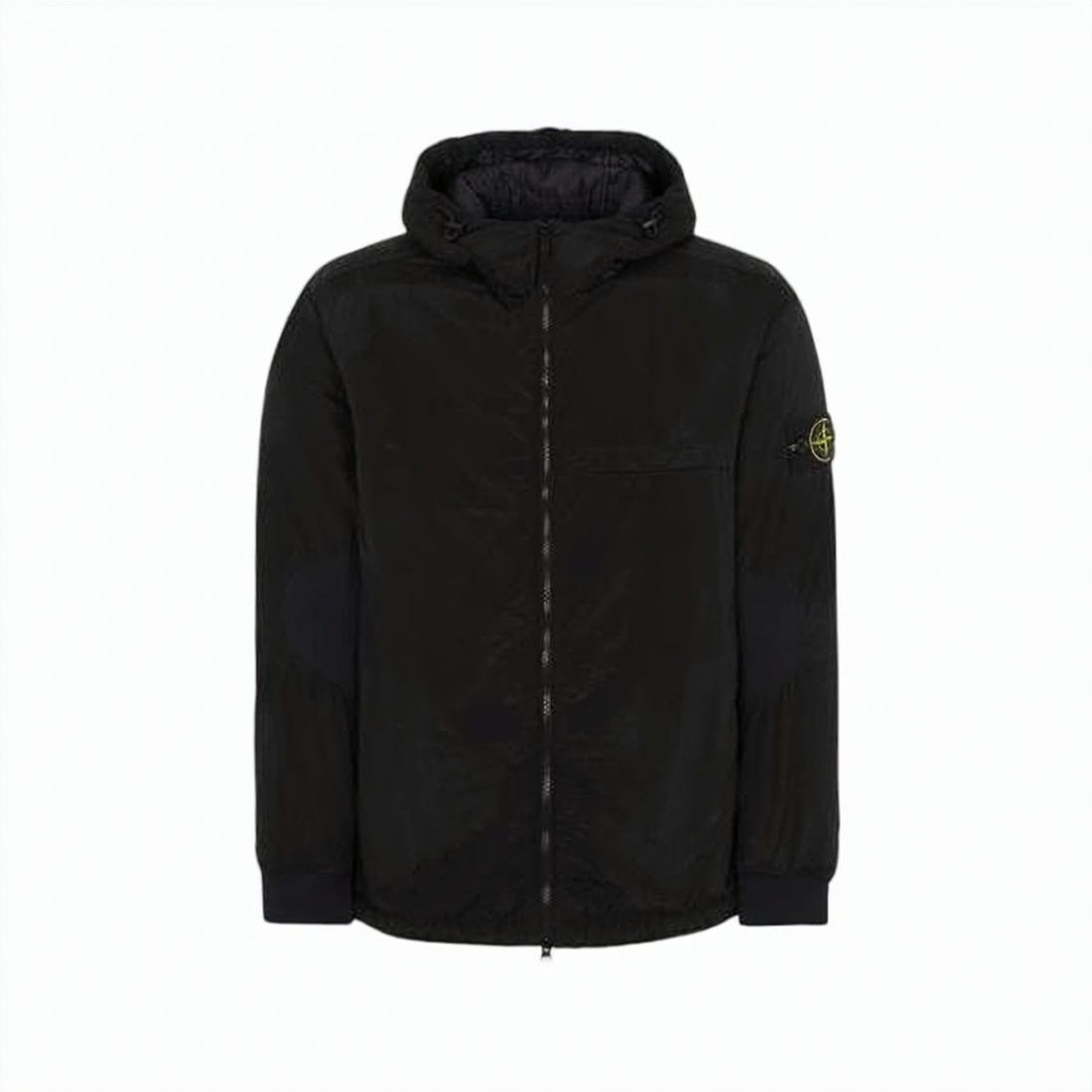 Solid Design Black Padded Jacket
