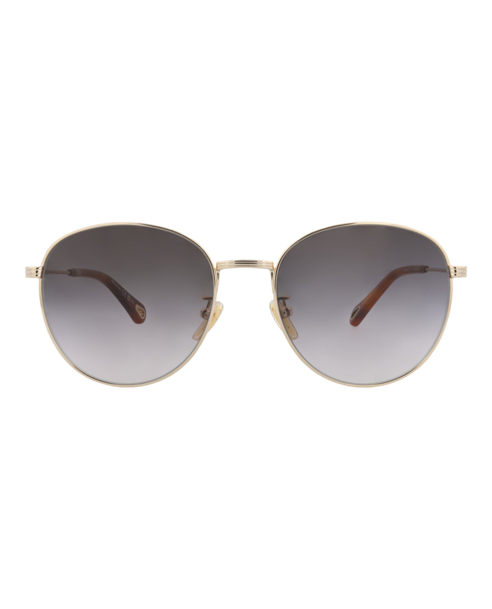 Round-Frame Metal Sunglasses