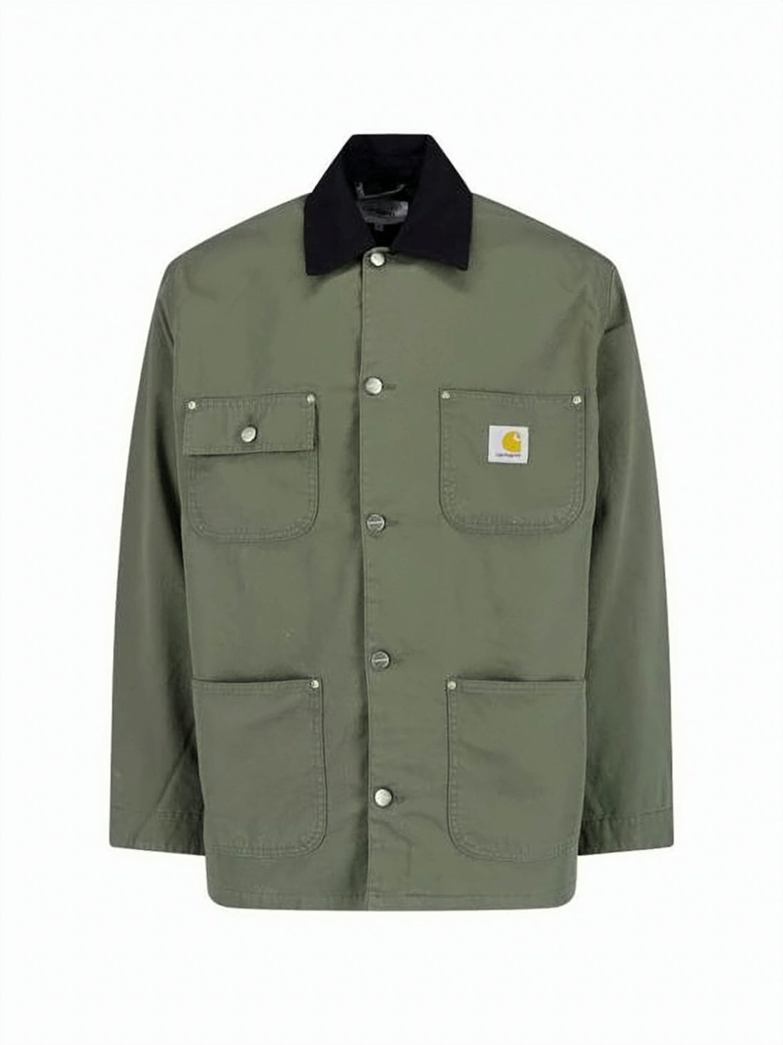 Boxy Cotton Jacket with Button-Up Front