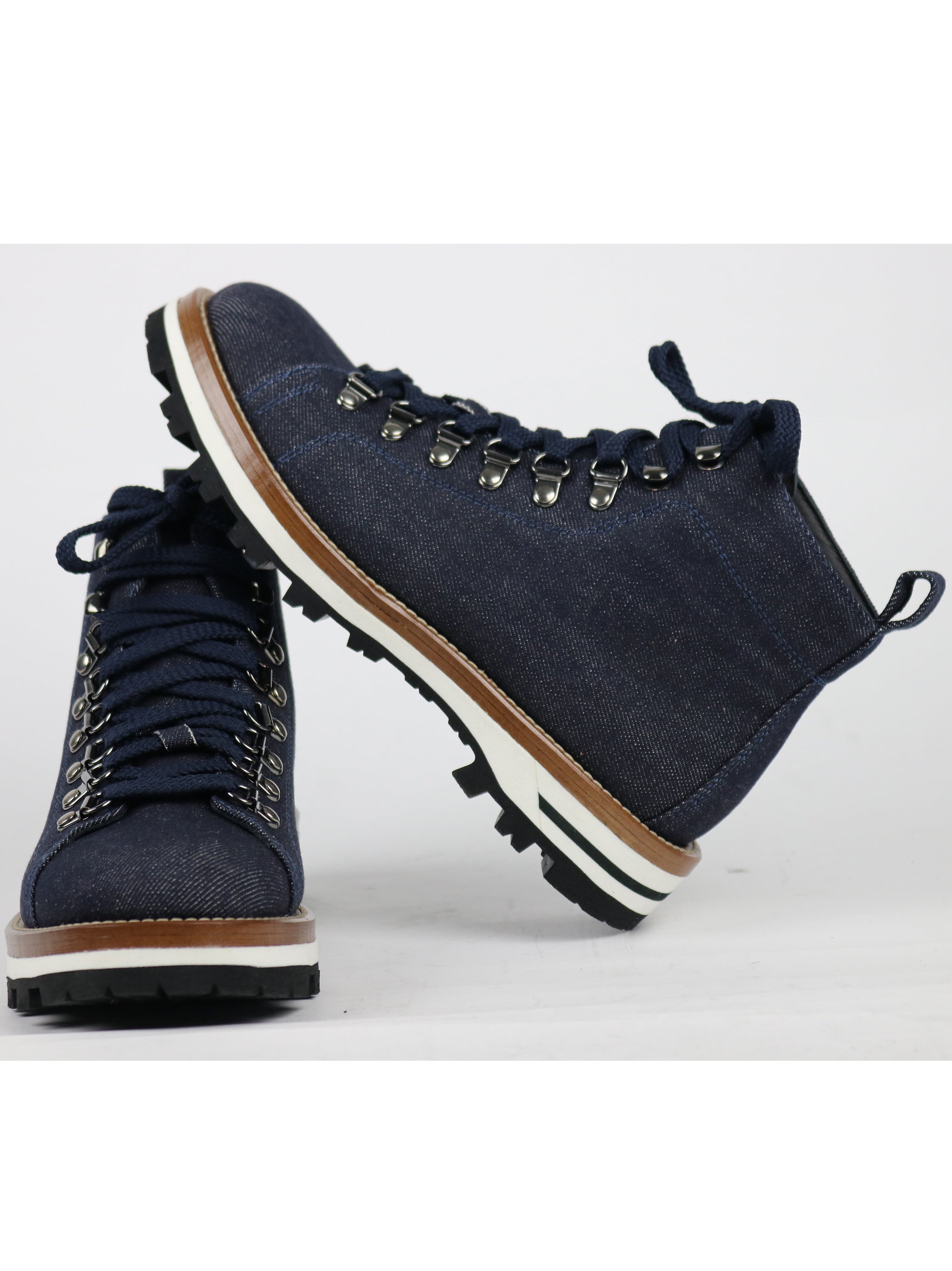 Blue Falcade Fabric Ski Snow Boots
