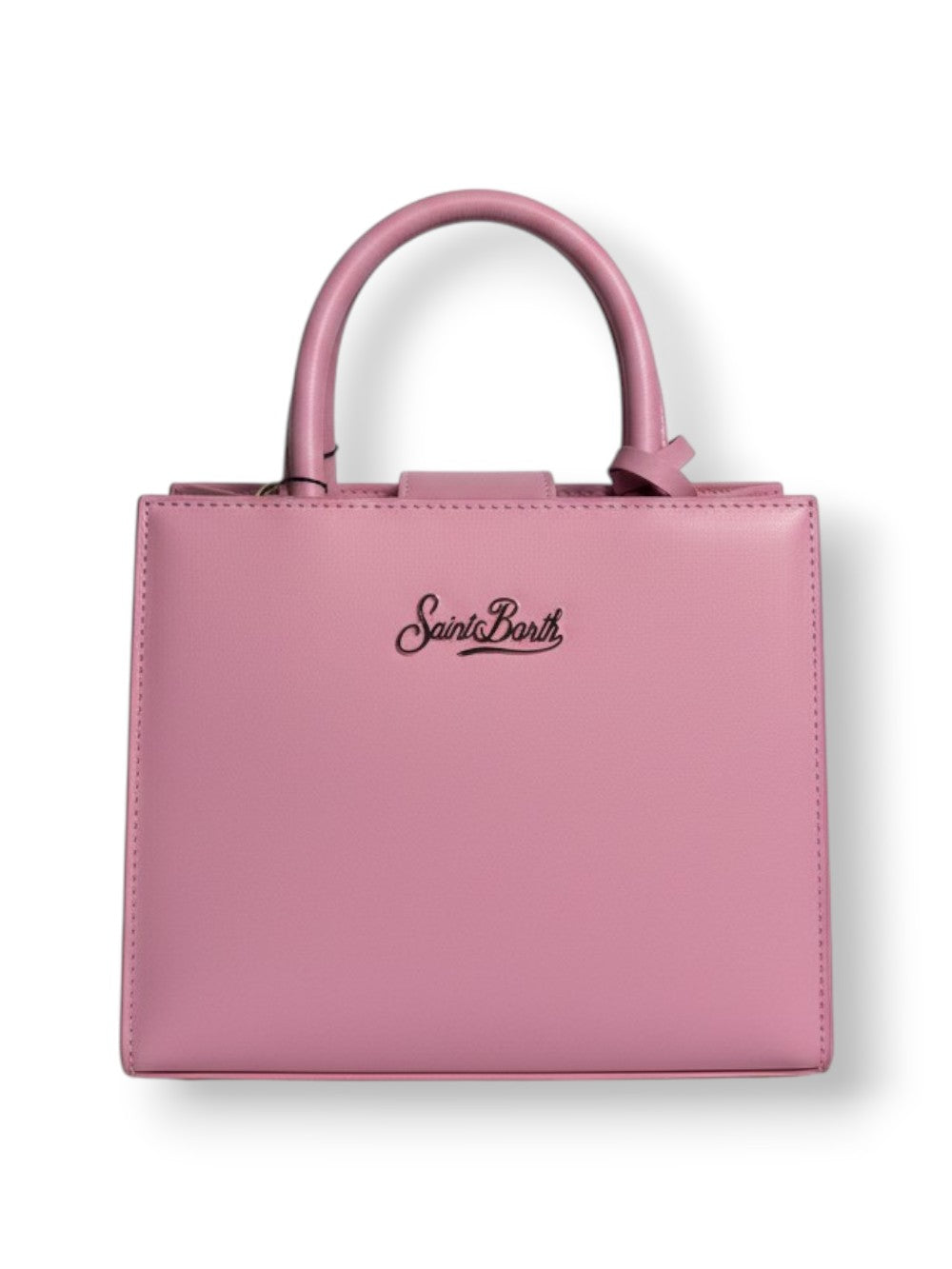 Structured Rectangular Handbag In Soft Pink With Minimalist Design